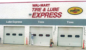 Painting the outside of Walmart's Express Lube